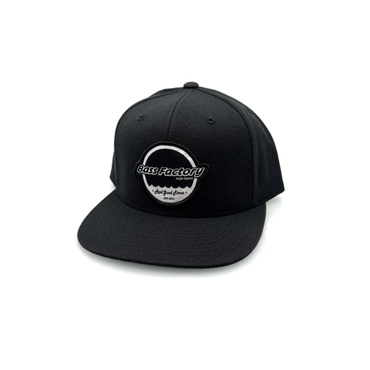 Bass Factory Wavy Black Snapback Hat
